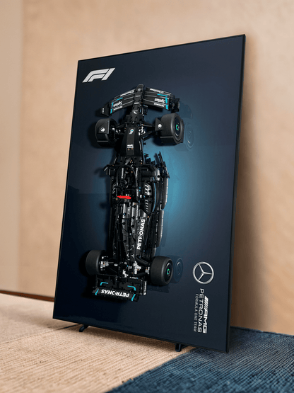 Acrylic Top-Speed Wall Mount Display for LEGO® Technic™ Mercedes-AMG F1 W14 E Performance 42171 V2