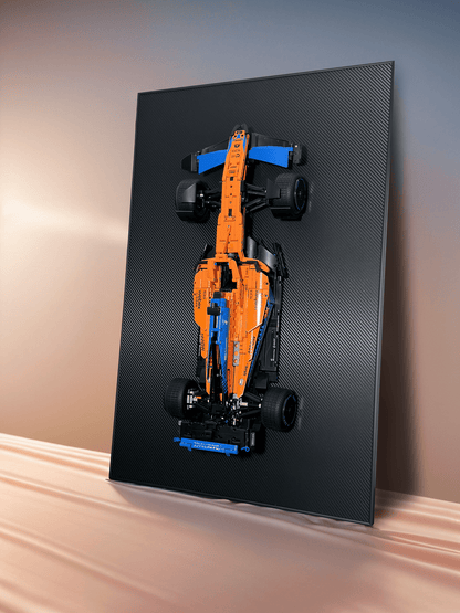 Acrylic Top-Speed Carbon Fiber Edition Wall Mount Display for LEGO® Technic™ Limited Carbon Fiber Black