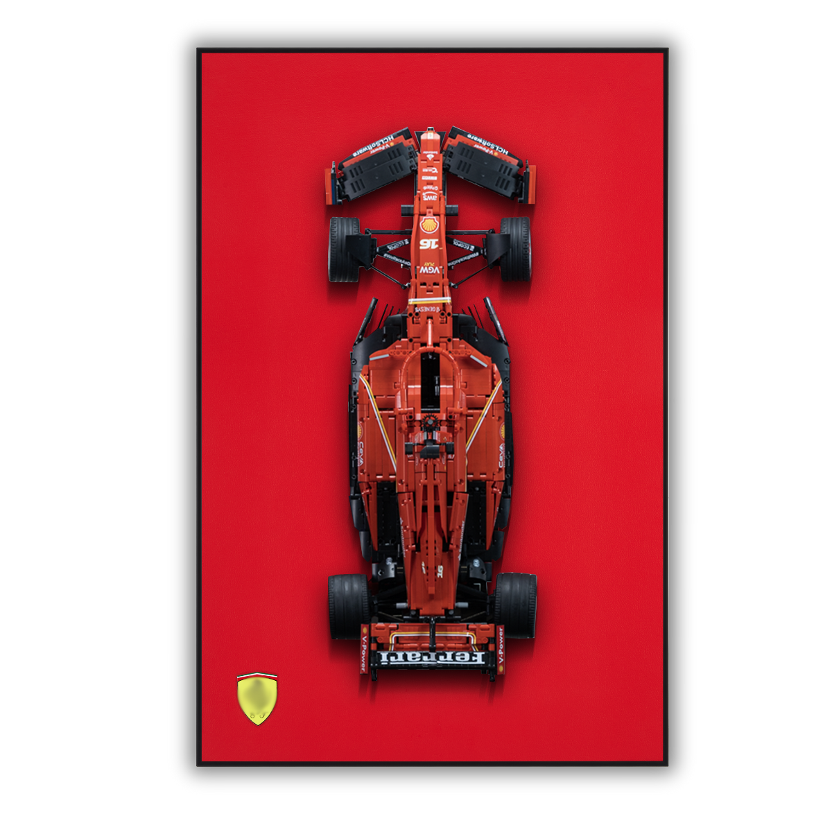 Classic Leather Wall Mount Display for LEGO® Technic™ Ferrari F1 42207