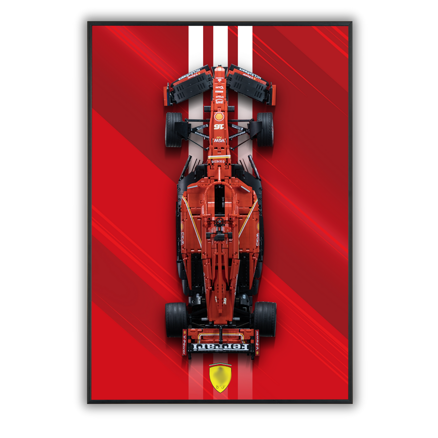 Acrylic Top-Speed Wall Mount Display for LEGO® Technic™ Ferrari F1 42207